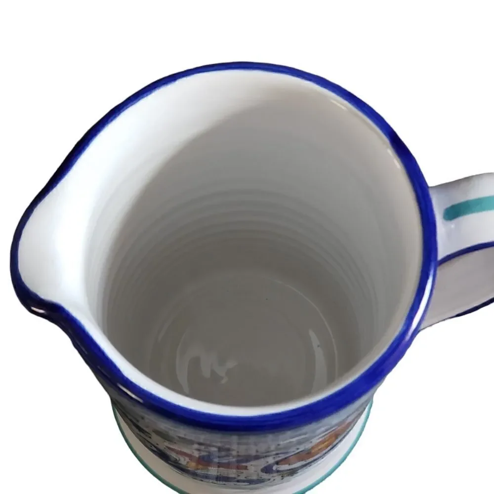 Handpainted Made in Italy Ceramic Bowl & Pitcher Set